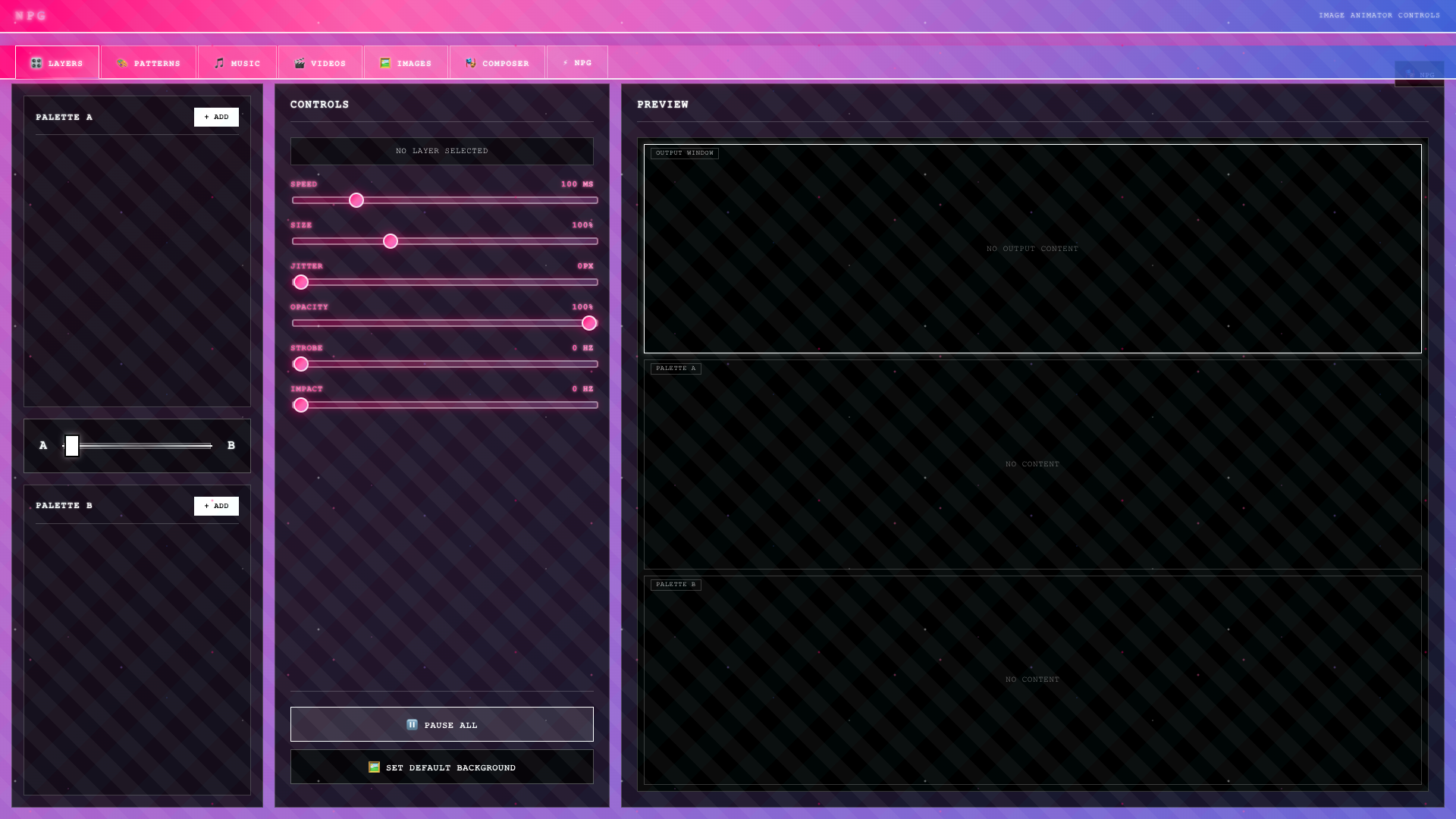 NPG Animation Suite Interface Preview